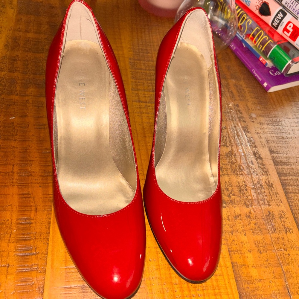 Nine West Vibrant Red Heels